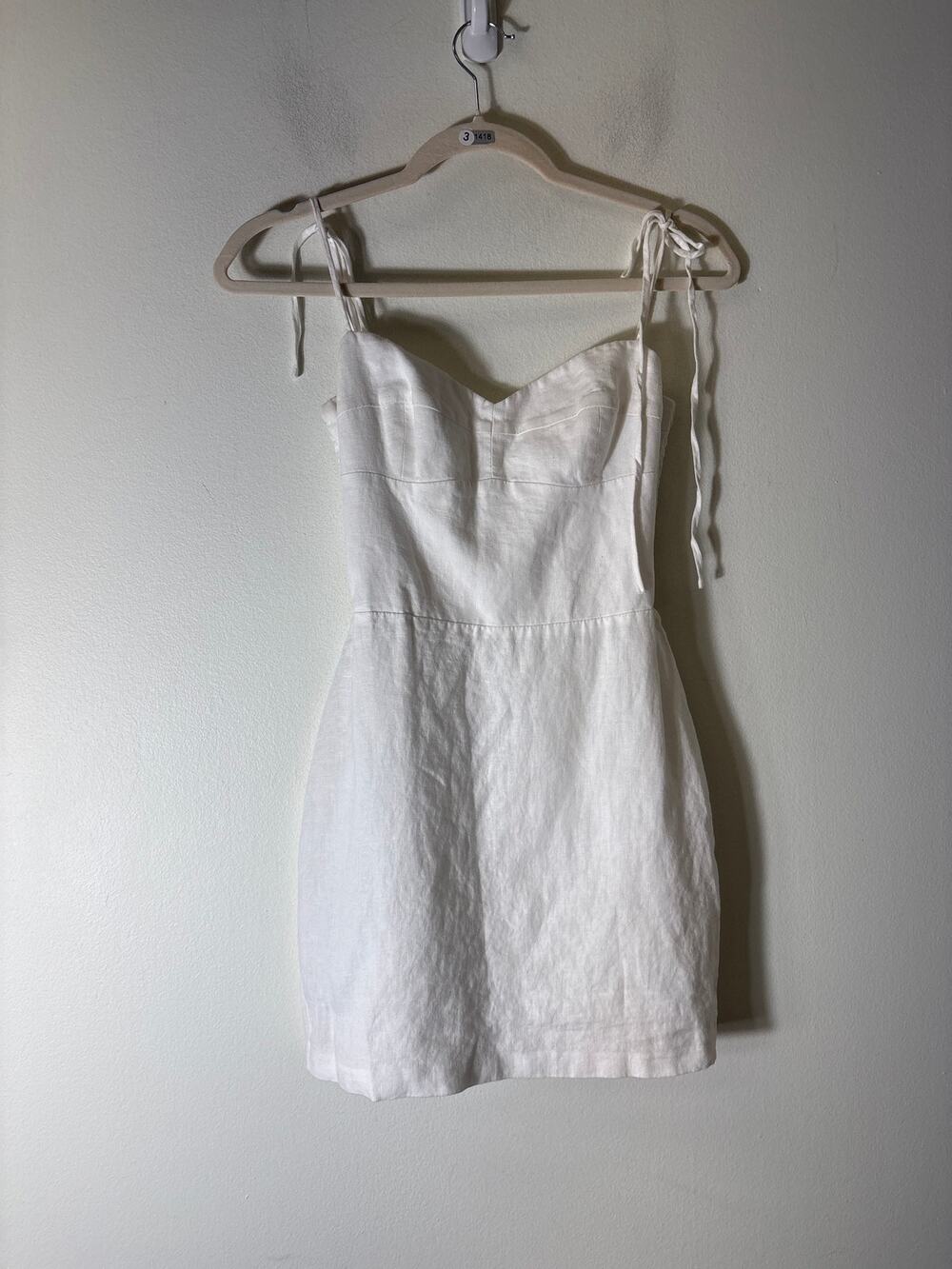 Amanda Uprichard White Spaghetti Strap Mini Dress Sz S